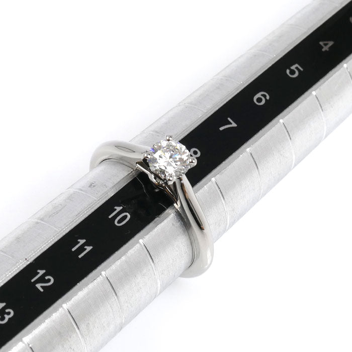 CARTIER カルティエ Pt950プラチナ ソリテール ダイヤ リング・指輪 ダイヤモンド0.40ct 8.5号 49 3.5g レディース【中古】【美品】
