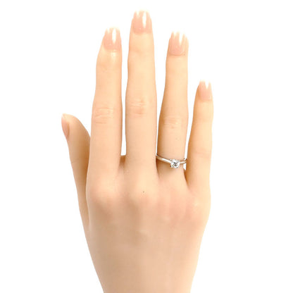 CARTIER カルティエ Pt950プラチナ ソリテール ダイヤ リング・指輪 ダイヤモンド0.40ct 8.5号 49 3.5g レディース【中古】【美品】