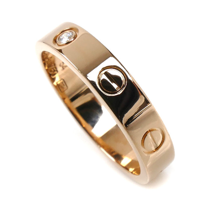 CARTIER カルティエ K18PG ピンクゴールド ミニラブ 1Pダイヤ リング・指輪 B4050754 ダイヤモンド 14号 54 4.6g レディース【中古】【美品】