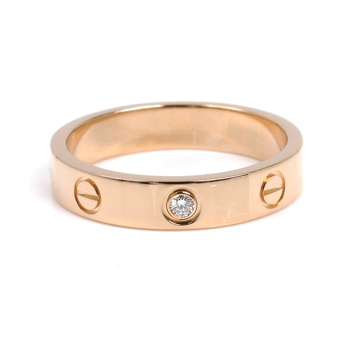 CARTIER カルティエ K18PG ピンクゴールド ミニラブ 1Pダイヤ リング・指輪 B4050754 ダイヤモンド 14号 54 4.6g レディース【中古】【美品】