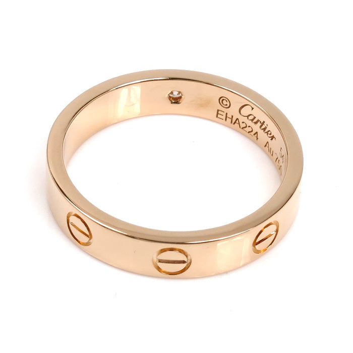 CARTIER カルティエ K18PG ピンクゴールド ミニラブ 1Pダイヤ リング・指輪 B4050754 ダイヤモンド 14号 54 4.6g レディース【中古】【美品】