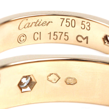 CARTIER カルティエ K18PG ピンクゴールド ミニラブ 1Pダイヤ リング・指輪 ダイヤモンド 13号 53 4.5g レディース【中古】【美品】