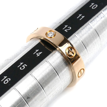 CARTIER カルティエ K18PG ピンクゴールド ミニラブ 1Pダイヤ リング・指輪 ダイヤモンド 13号 53 4.5g レディース【中古】【美品】