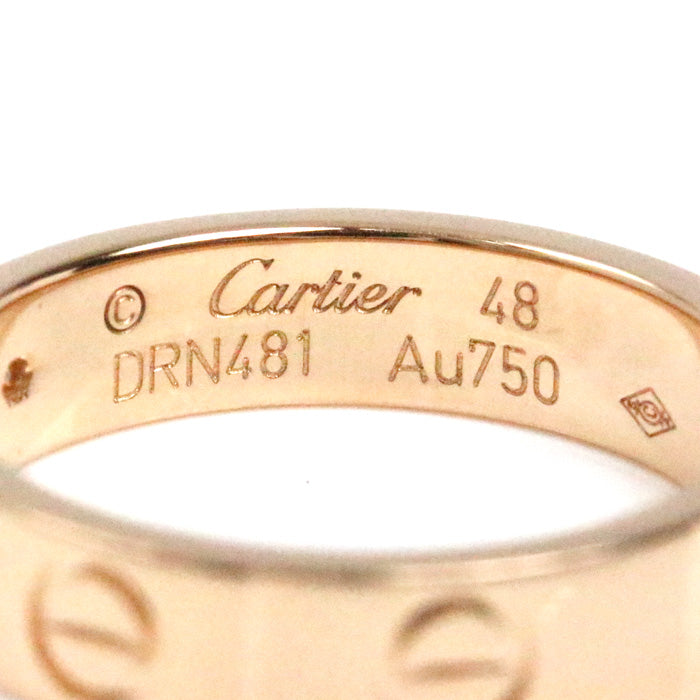 CARTIER カルティエ K18PG ピンクゴールド ミニラブ 1Pダイヤ リング・指輪 B4050748 ダイヤモンド 8号 48 4.1g レディース【中古】【美品】