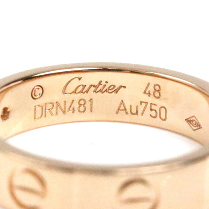 CARTIER カルティエ K18PG ピンクゴールド ミニラブ 1Pダイヤ リング・指輪 B4050748 ダイヤモンド 8号 48 4.1g レディース【中古】【美品】