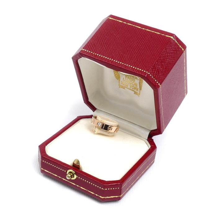 CARTIER カルティエ K18PG ピンクゴールド ミニラブ 1Pダイヤ リング・指輪 B4050748 ダイヤモンド 8号 48 4.1g レディース【中古】【美品】