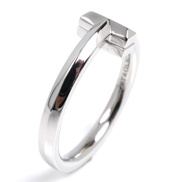 TIFFANY&Co. ティファニー K18WG ホワイトゴールド Tワン リング・指輪 15号 5.2g レディース【中古】【美品】