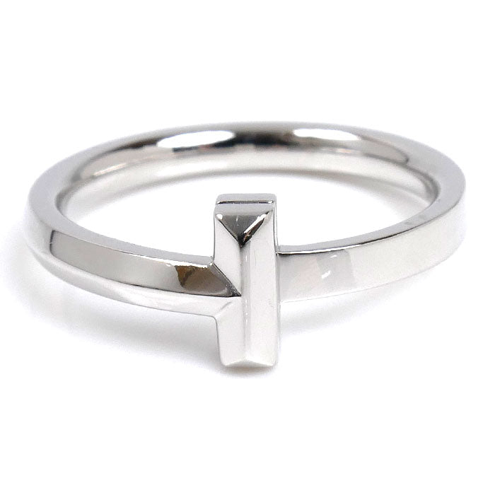 TIFFANY&Co. ティファニー K18WG ホワイトゴールド Tワン リング・指輪 15号 5.2g レディース【中古】【美品】