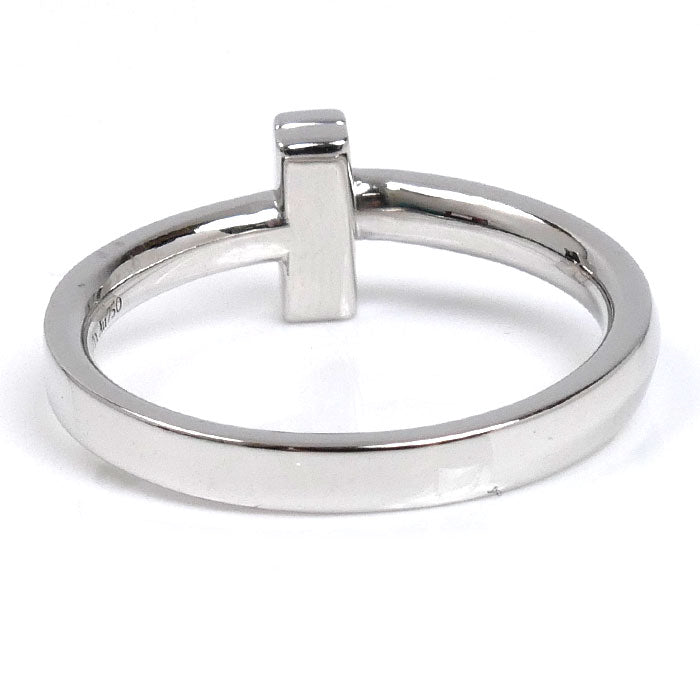 TIFFANY&Co. ティファニー K18WG ホワイトゴールド Tワン リング・指輪 15号 5.2g レディース【中古】【美品】