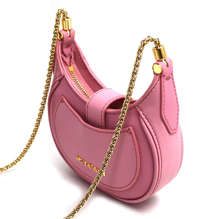 BVLGARI ブルガリ セルペンティ エリプス マイクロ ショルダーバッグ ピンク IC レディース【中古】【美品】