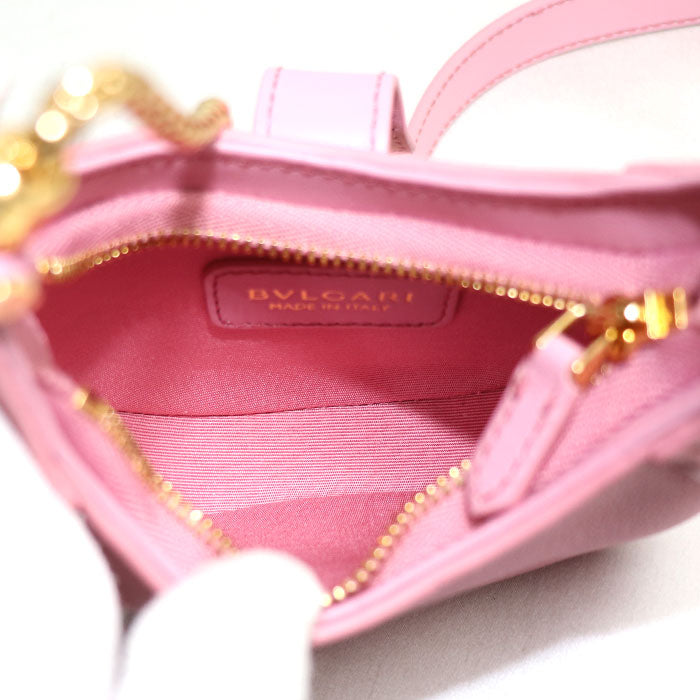 BVLGARI ブルガリ セルペンティ エリプス マイクロ ショルダーバッグ ピンク IC レディース【中古】【美品】