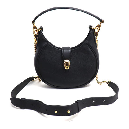 BVLGARI ブルガリ セルペンティ エリプス 2Wayショルダーバッグ ブラック 292051 IC レディース【中古】【美品】