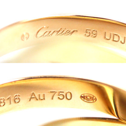 CARTIER カルティエ K18PG ピンクゴールド K18YG イエローゴールド K18WG トリニティ リング・指輪 18.5号 59 9.7g レディース【中古】【美品】
