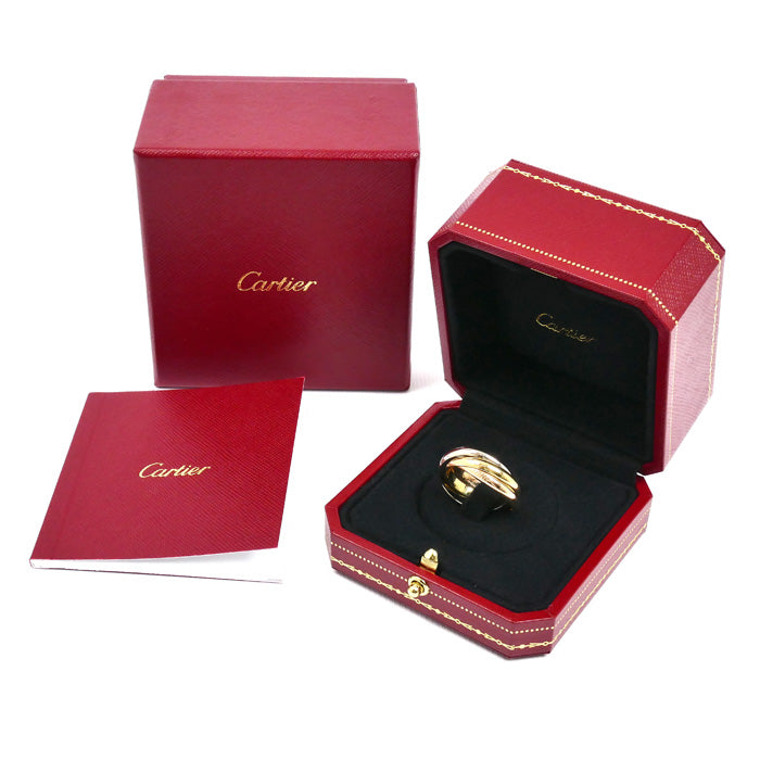 CARTIER カルティエ K18PG ピンクゴールド K18YG イエローゴールド K18WG トリニティ リング・指輪 18.5号 59 9.7g レディース【中古】【美品】
