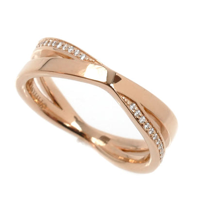 TIFFANY&Co. ティファニー K18PG ピンクゴールド アトラス Xナロー リング・指輪 ダイヤモンド0.09ct 13号 5.0g レディース【中古】【美品】