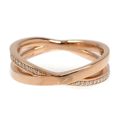 TIFFANY&Co. ティファニー K18PG ピンクゴールド アトラス Xナロー リング・指輪 ダイヤモンド0.09ct 13号 5.0g レディース【中古】【美品】