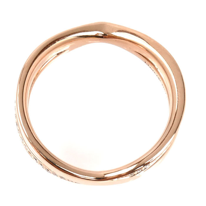 TIFFANY&Co. ティファニー K18PG ピンクゴールド アトラス Xナロー リング・指輪 ダイヤモンド0.09ct 13号 5.0g レディース【中古】【美品】