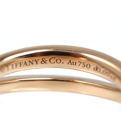 TIFFANY&Co. ティファニー K18PG ピンクゴールド アトラス Xナロー リング・指輪 ダイヤモンド0.09ct 13号 5.0g レディース【中古】【美品】