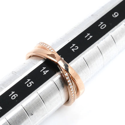 TIFFANY&Co. ティファニー K18PG ピンクゴールド アトラス Xナロー リング・指輪 ダイヤモンド0.09ct 13号 5.0g レディース【中古】【美品】