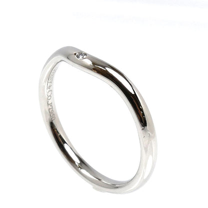 TIFFANY&Co. ティファニー Pt950プラチナ カーブド バンド 1Pダイヤ リング・指輪 60016820 ダイヤモンド 11号 3.7g レディース【中古】【美品】