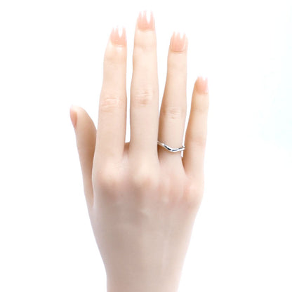 TIFFANY&Co. ティファニー Pt950プラチナ カーブド バンド 1Pダイヤ リング・指輪 60016820 ダイヤモンド 11号 3.7g レディース【中古】【美品】