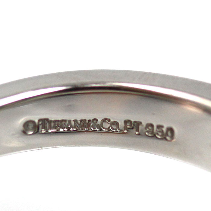 TIFFANY&Co. ティファニー Pt950プラチナ Vバンド ハーフサークル エタニティ リング・指輪 ダイヤモンド 10号 5.5g レディース【中古】【美品】