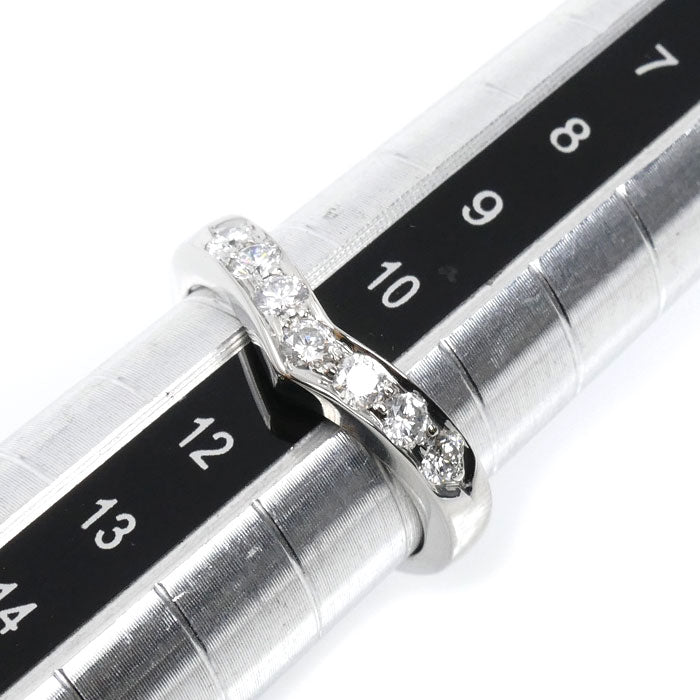 TIFFANY&Co. ティファニー Pt950プラチナ Vバンド ハーフサークル エタニティ リング・指輪 ダイヤモンド 10号 5.5g レディース【中古】【美品】