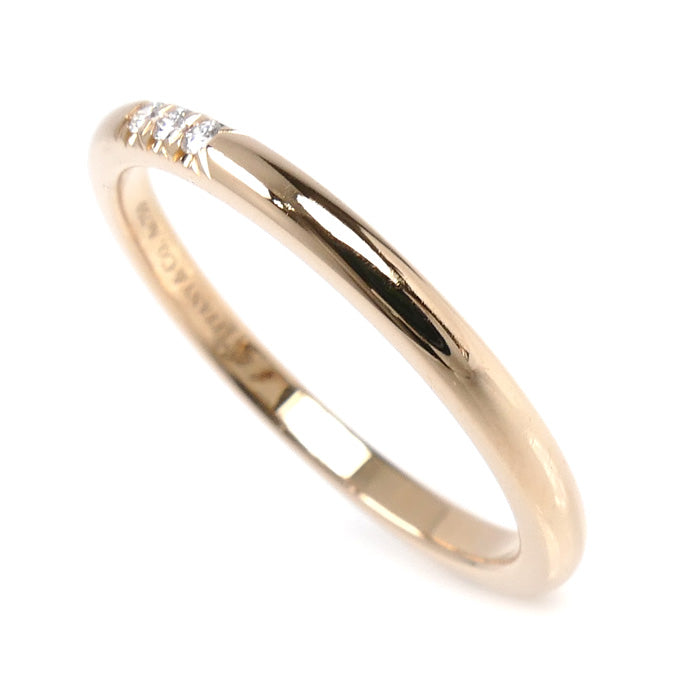 TIFFANY&Co. ティファニー K18PG ピンクゴールド クラシックバンド リング・指輪 ダイヤモンド 15号 2.8g レディース【中古】