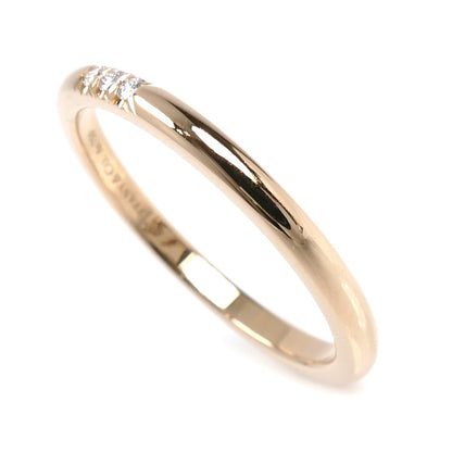 TIFFANY&Co. ティファニー K18PG ピンクゴールド クラシックバンド リング・指輪 ダイヤモンド 15号 2.8g レディース【中古】