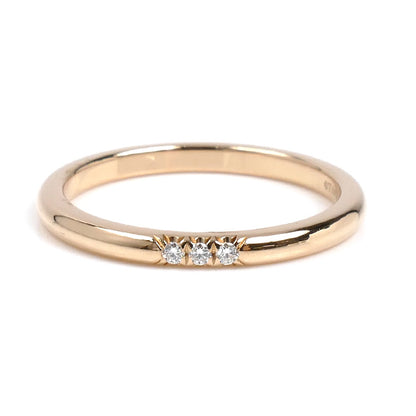 TIFFANY&Co. ティファニー K18PG ピンクゴールド クラシックバンド リング・指輪 ダイヤモンド 15号 2.8g レディース【中古】