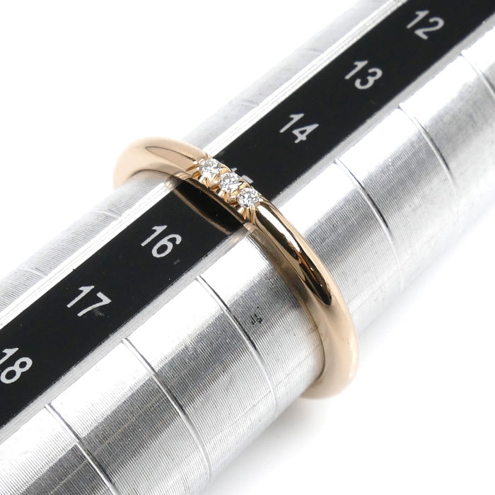 TIFFANY&Co. ティファニー K18PG ピンクゴールド クラシックバンド リング・指輪 ダイヤモンド 15号 2.8g レディース【中古】