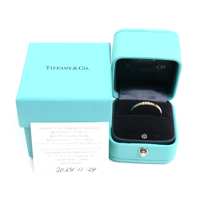 TIFFANY&Co. ティファニー K18PG ピンクゴールド クラシックバンド リング・指輪 ダイヤモンド 15号 2.8g レディース【中古】