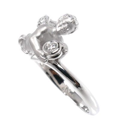 Carrera y Carrera カレライカレラ K18WG ホワイトゴールド エンジェル リング・指輪 ダイヤモンド 9号 3.8g レディース【中古】【美品】