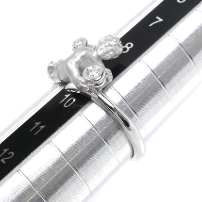 Carrera y Carrera カレライカレラ K18WG ホワイトゴールド エンジェル リング・指輪 ダイヤモンド 9号 3.8g レディース【中古】【美品】