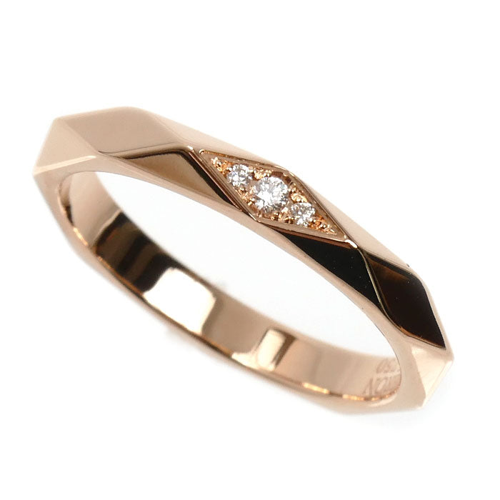 Boucheron ブシュロン K18PG ピンクゴールド ファセット 3Pダイヤ リング・指輪 JAL00091 ダイヤモンド 11号 51 3.2g レディース【中古】【美品】