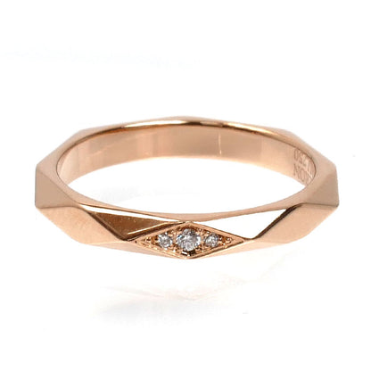 Boucheron ブシュロン K18PG ピンクゴールド ファセット 3Pダイヤ リング・指輪 JAL00091 ダイヤモンド 11号 51 3.2g レディース【中古】【美品】