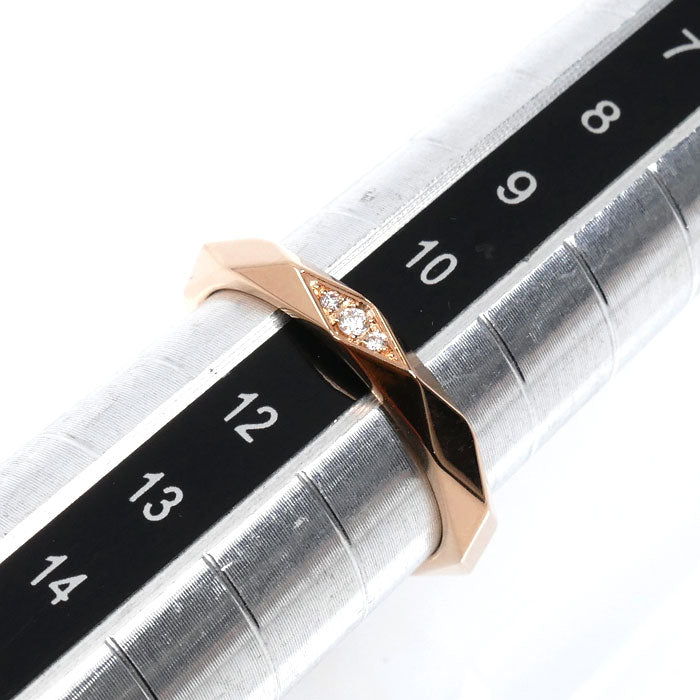 Boucheron ブシュロン K18PG ピンクゴールド ファセット 3Pダイヤ リング・指輪 JAL00091 ダイヤモンド 11号 51 3.2g レディース【中古】【美品】