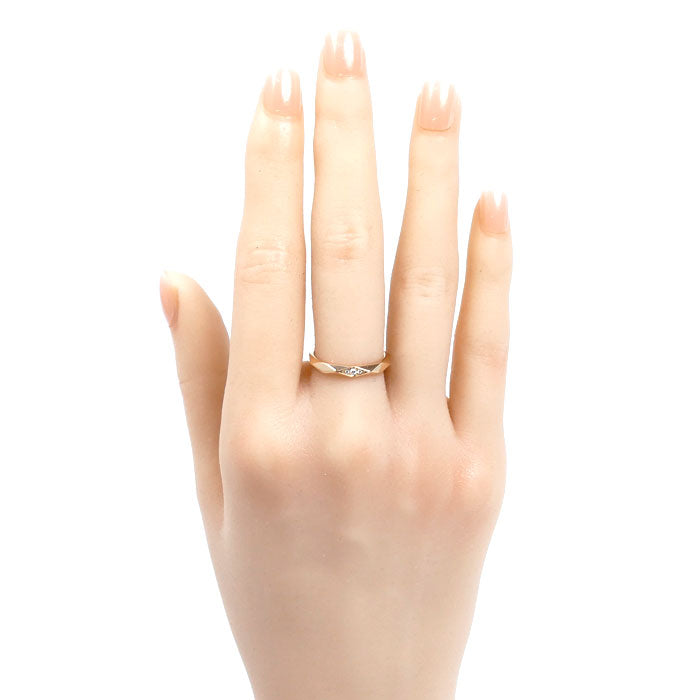 Boucheron ブシュロン K18PG ピンクゴールド ファセット 3Pダイヤ リング・指輪 JAL00091 ダイヤモンド 11号 51 3.2g レディース【中古】【美品】