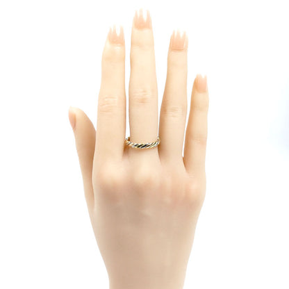 Dior ディオール K18YG イエローゴールド K18PG ピンクゴールド K18WG ツイスト リング・指輪 15号 3.4g レディース【中古】【美品】