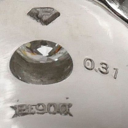 Pt900プラチナ 印台 リング・指輪 ダイヤモンド0.31ct 20号 17.4g メンズ【中古】【美品】