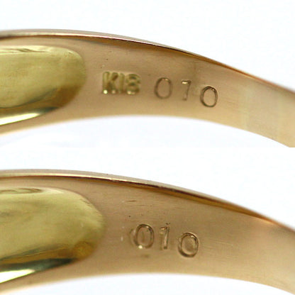 K18YG イエローゴールド リング・指輪 ダイヤモンド0.10ct/0.10ct 19号 4.9g メンズ【中古】