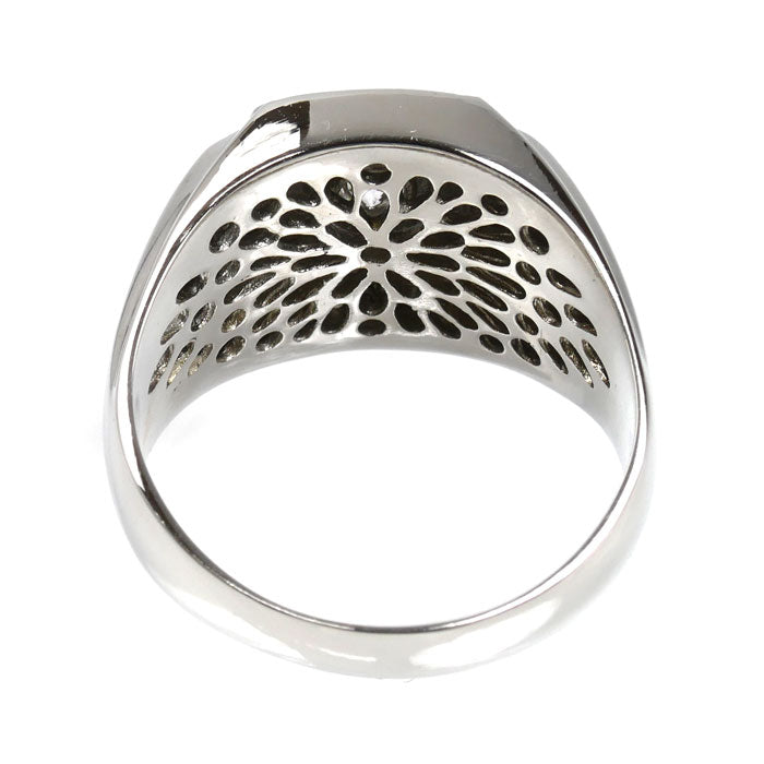 Pt900プラチナ 印台 リング・指輪 ダイヤモンド0.30ct 22号 14.6g メンズ【中古】