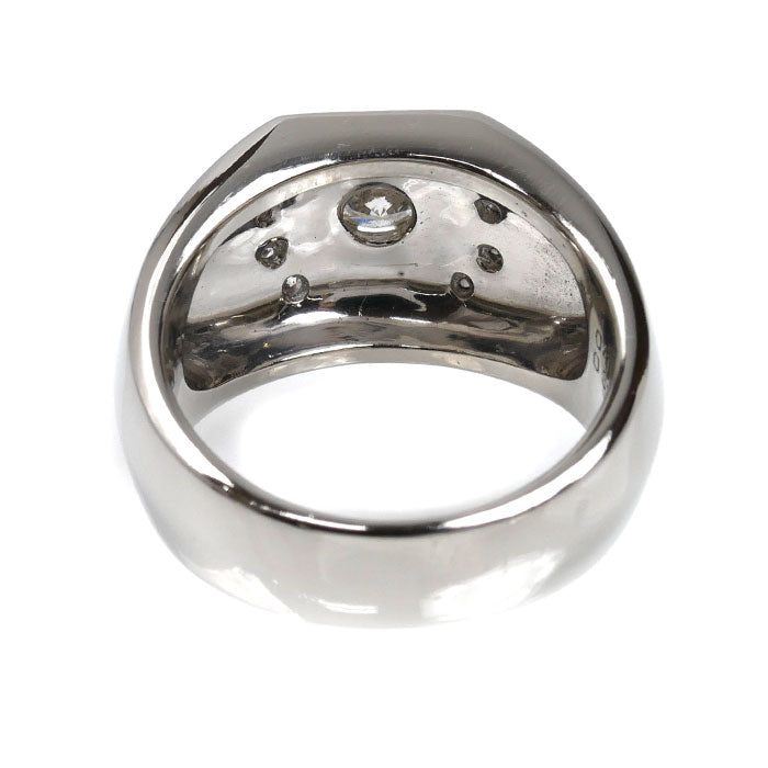 Pt900プラチナ リング・指輪 ダイヤモンド0.418ct/0.33ct 19号 26.3g メンズ【中古】