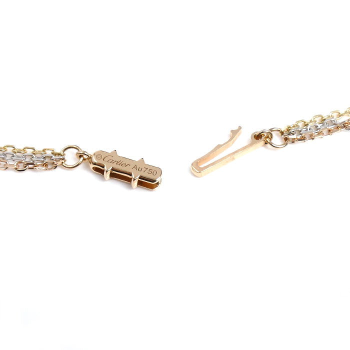 CARTIER カルティエ K18YG/PG/WG トリニティ チェーン ネックレス B7058800 11.3g 54cm レディース【中古】