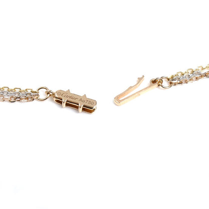 CARTIER カルティエ K18YG/PG/WG トリニティ チェーン ネックレス B7058800 11.3g 54cm レディース【中古】
