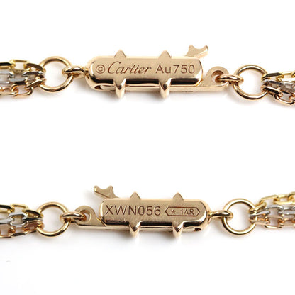 CARTIER カルティエ K18YG/PG/WG トリニティ チェーン ネックレス B7058800 11.3g 54cm レディース【中古】
