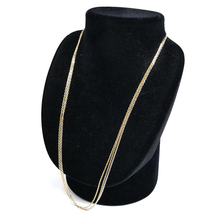 CARTIER カルティエ K18YG/PG/WG トリニティ チェーン ネックレス B7058800 11.3g 54cm レディース【中古】