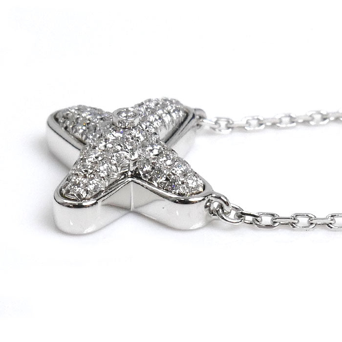 Chaumet ショーメ K18WG ホワイトゴールド ジュ ドゥ リアン ダイヤ ネックレス 083219 ダイヤモンド0.20ct 4.2g 38/40/42cm レディース【中古】【美品】