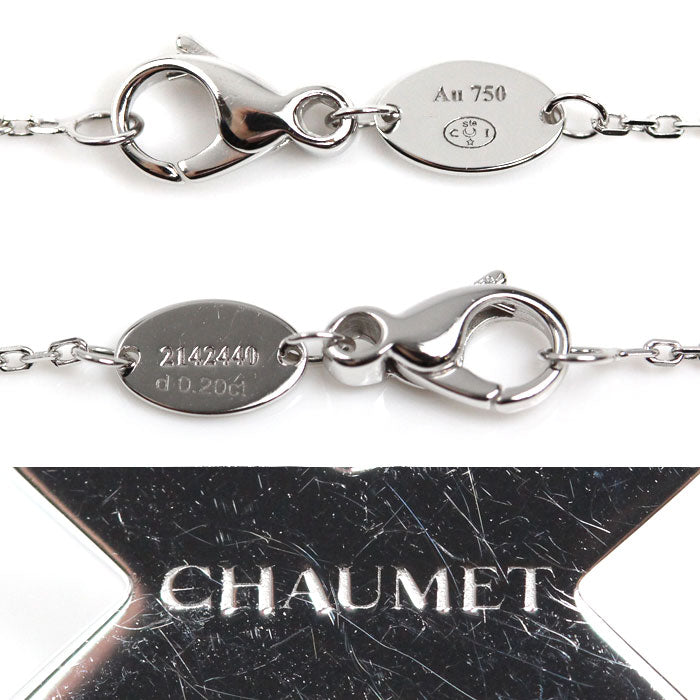 Chaumet ショーメ K18WG ホワイトゴールド ジュ ドゥ リアン ダイヤ ネックレス 083219 ダイヤモンド0.20ct 4.2g 38/40/42cm レディース【中古】【美品】