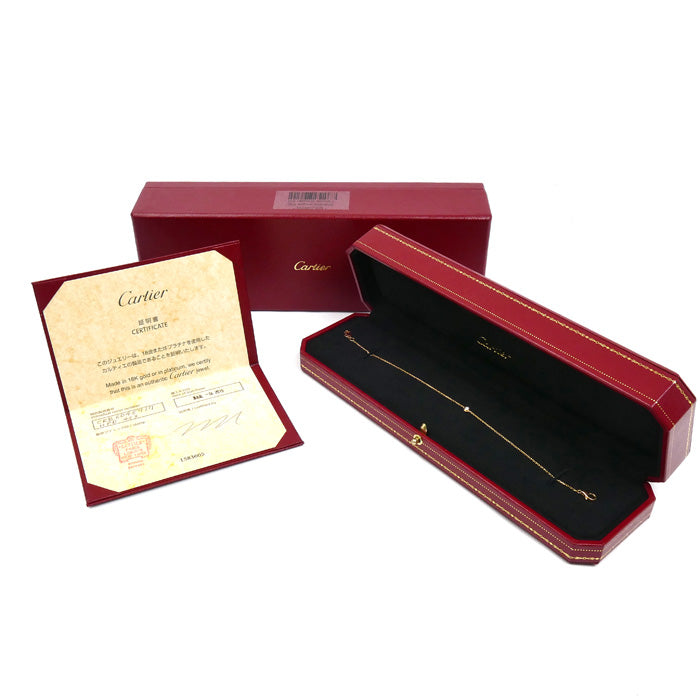 CARTIER カルティエ K18PG ピンクゴールド ダムールXS ダイヤ ブレスレット B6045717 ダイヤモンド 1.3g 16.5/18.5cm レディース【中古】【美品】